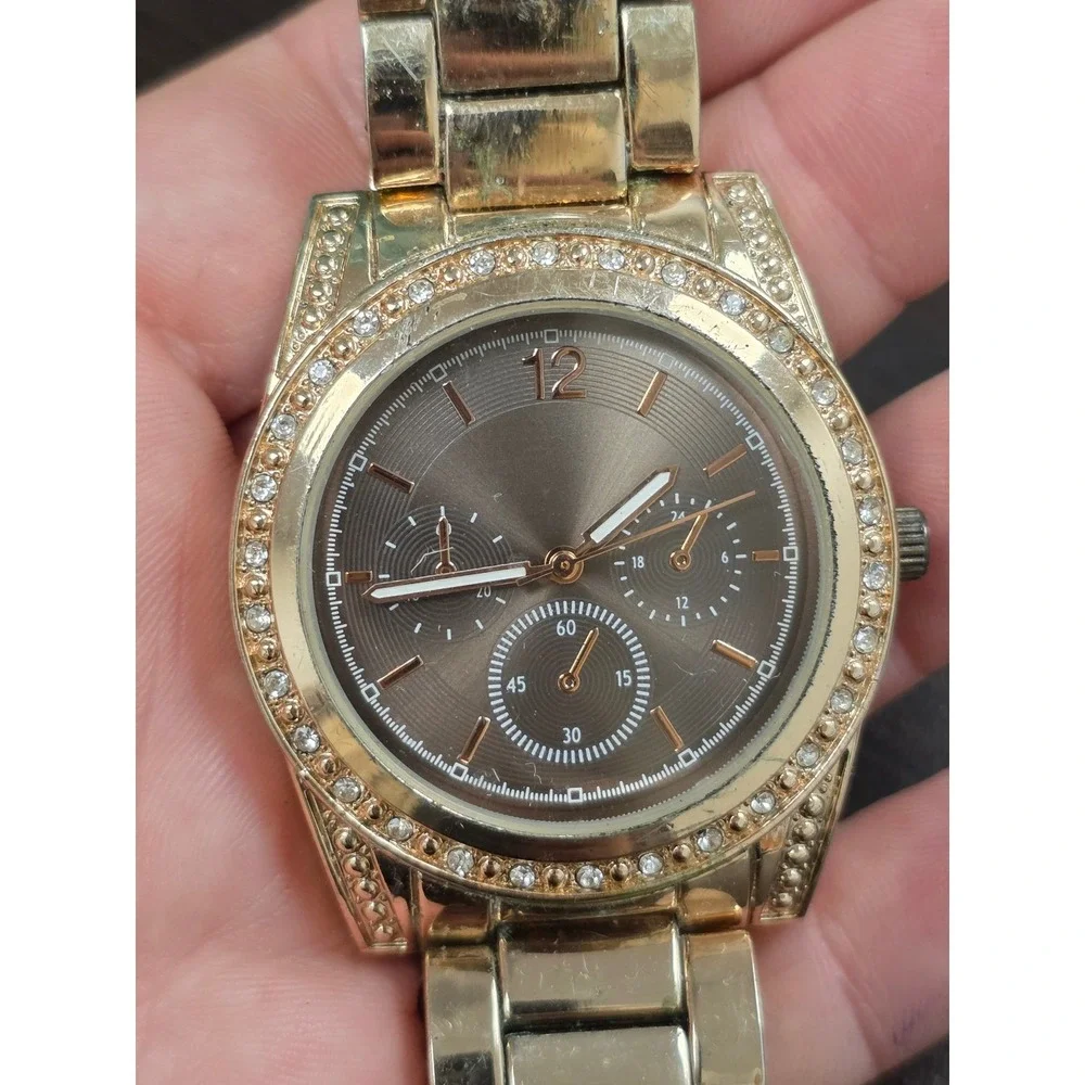 FMD Rose Gold Tone Crystal‎ Bezel Watch Japan Movement FMDAL441 1708